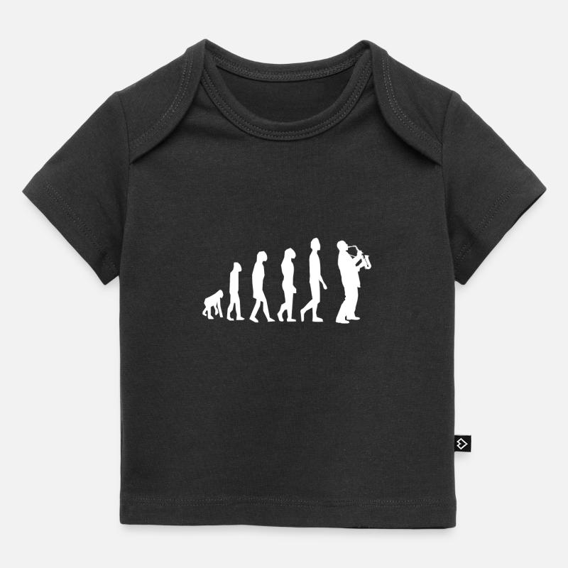 Saxophone Saxophoniste Evolution - T-shirt Premium bébé bio - noir