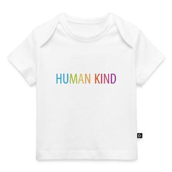 Human Kind Be Both Retro Rainbow Coloré - T-shirt Premium bébé bio - marine foncé - Devant