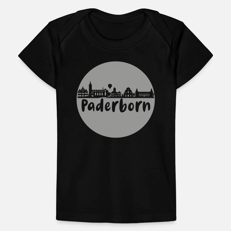 paderborn, skyline, circle, silhouette, grey Baby Premium Organic T-shirt