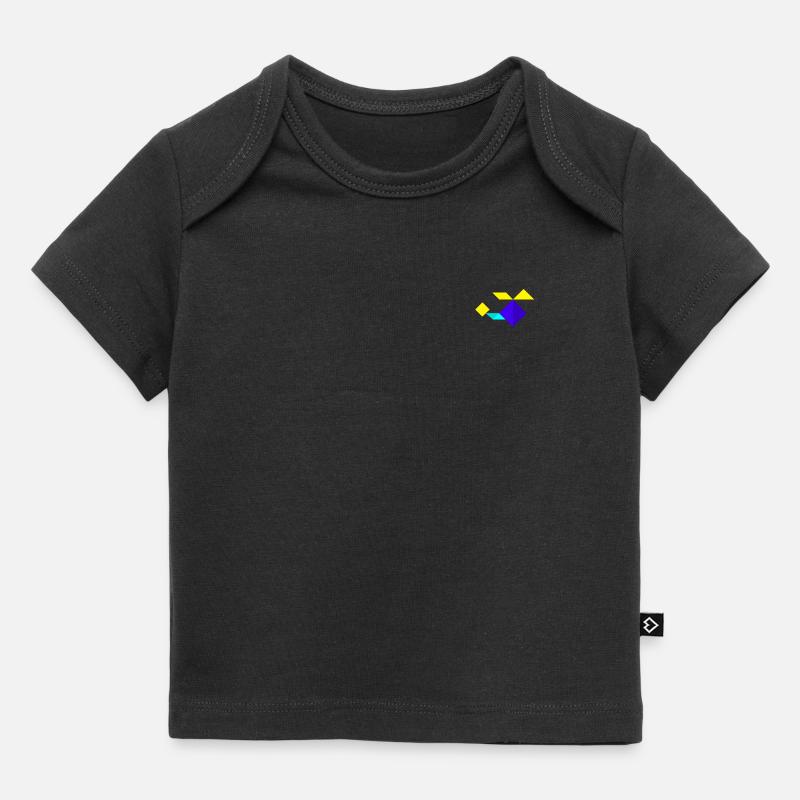 Hélicoptère - Tangram - T-shirt Premium bébé bio - noir