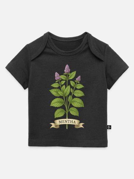 Mentha piperita | Frischer Atem der Natur - Baby Premium Organic T-Shirt - Schwarz
