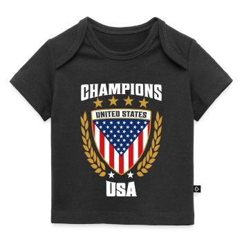 Champions USA - Célébrez la fierté américaine - T-shirt Premium bébé bio - noir - Devant