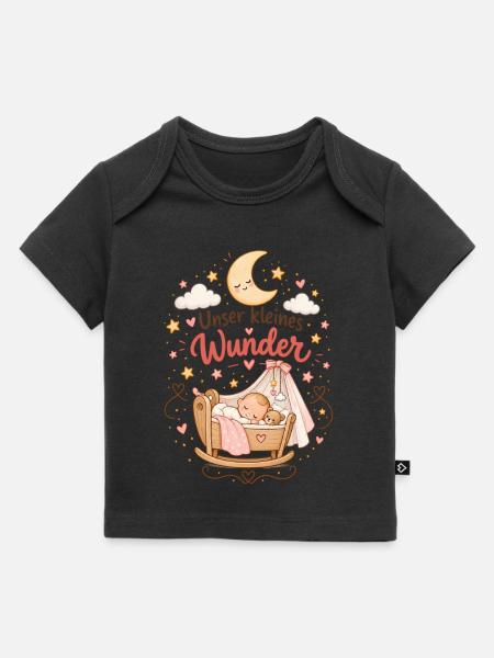 Unser Kleines Wunder – Kuschelmond Traumzeit - Baby Premium Organic T-Shirt - Schwarz
