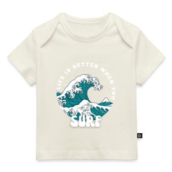 Surferboy Surfergirl Vacances d’été Surf - T-shirt Premium bébé bio - marine foncé - Devant