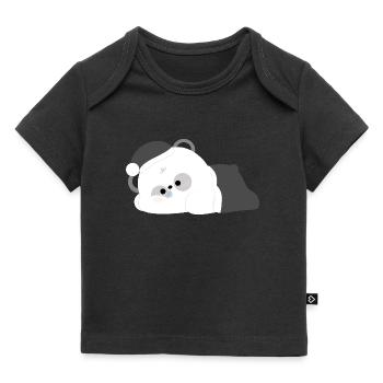Tired Panda - Baby Premium Organic T-shirt - black - Front
