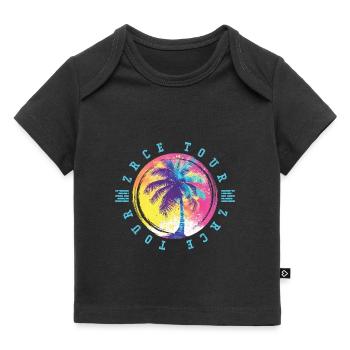Zrce Tour Palmen Bunt - Baby Premium Organic T-Shirt - Schwarz - Vorne