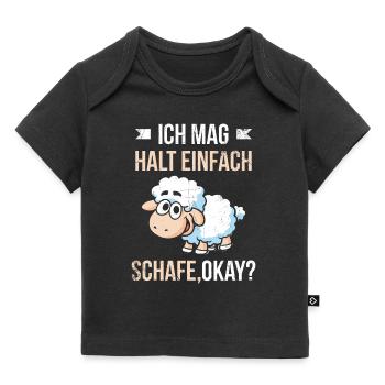 Ich mag einfach Schafe, Okay? Schaf - Baby Premium Organic T-Shirt - Schwarz - Vorne