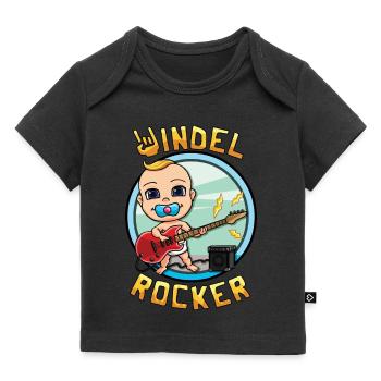 DIAPER ROCKER - Baby Premium Organic T-shirt - black - Front