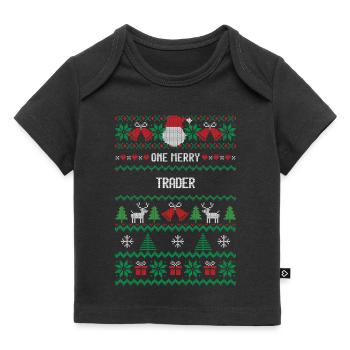 Un joyeux commerçant - T-shirt Premium bébé bio - noir - Devant