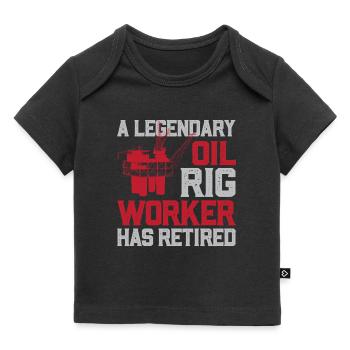 Travailleur retraité des plates-formes pétrolières - T-shirt Premium bébé bio - noir - Devant