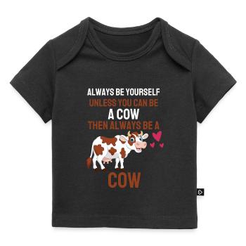 Farm Animal Lovers Gift Funny Cow - Baby Premium Organic T-shirt - black - Front