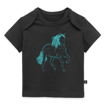 cheval - T-shirt Premium bébé bio - noir - Devant