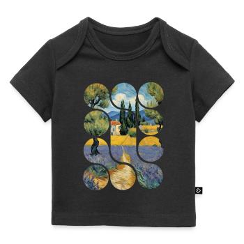 Vintage Artistic Landscape Design - Baby Premium Organic T-shirt - black - Front