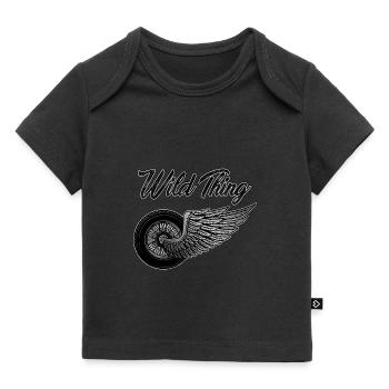 Wild Thing Motorrad Flügel Frau Geschenkidee - Baby Premium Organic T-Shirt - Schwarz - Vorne