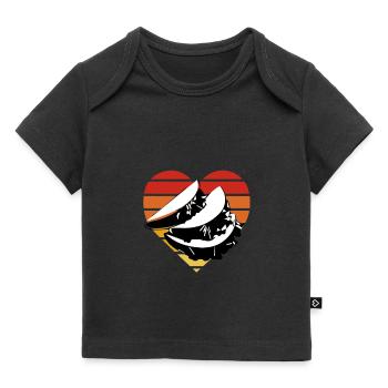 Tacos Liebhaber Retro Herz Design - Baby Premium Organic T-Shirt - Schwarz - Vorne