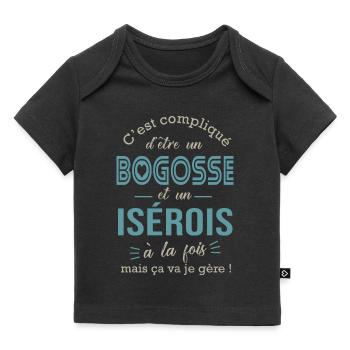 Isére bogosse Isérois cadeau pour Isérois - T-shirt Premium bébé bio - noir - Devant
