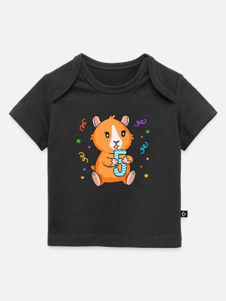 Guinea Pig 5th Birthday Girl 5 years old - Baby Premium Organic T-shirt - black