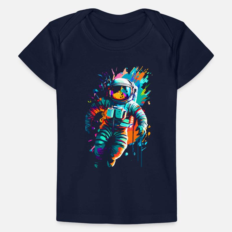 Astronaute de couleur dans l’espace spatial T-shirt Premium bébé bio