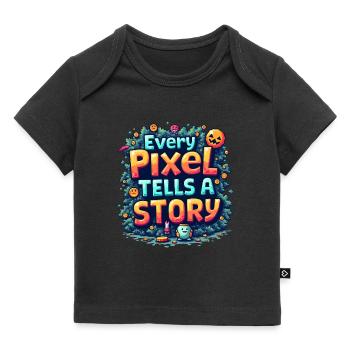 Every Pixel Tells a Story - Retro Gaming - Baby Premium Organic T-Shirt - Schwarz - Vorne