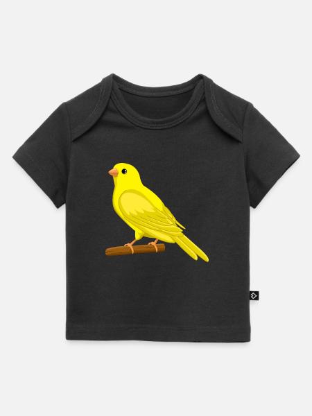 Kanarienvogel Singvogel, Vogel Design - Baby Premium Organic T-Shirt - Schwarz