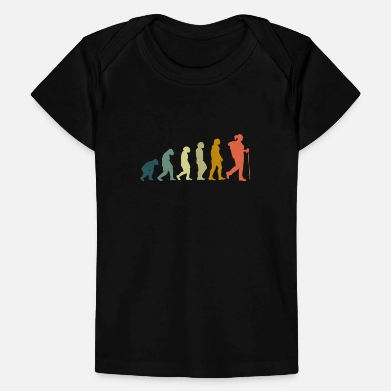 Evolution Wanderin Backpacker Pilgrim Wanderwoman Baby Premium Organic T-shirt