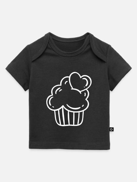 Cupcake Cake Snack Candy Heart - Baby Premium Organic T-shirt - black