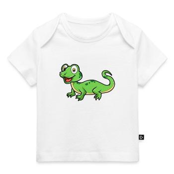 Illustration de lézard de dessin animé - T-shirt Premium bébé bio - marine foncé - Devant