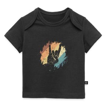 Heavy Metal Handzeichen Musik Band Genre - Baby Premium Organic T-Shirt - Schwarz - Vorne