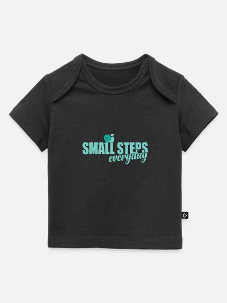 Small Steps everyday Schnecke Tier - Baby Premium Organic T-Shirt - Schwarz