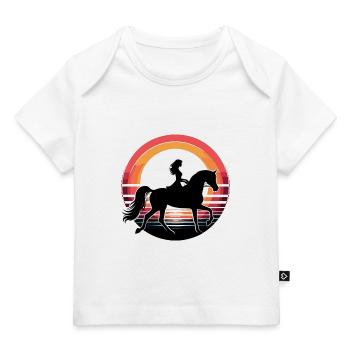 Fille de cheval arabe - T-shirt Premium bébé bio - marine foncé - Devant