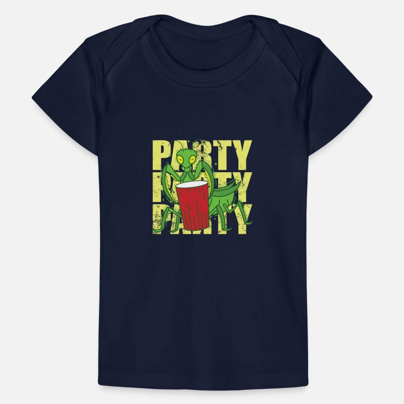 Party praying mantis with drink Baby Premium Organic T-shirt