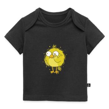 Canari en nerd à lunettes - T-shirt Premium bébé bio - noir - Devant