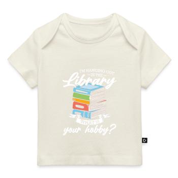 Regalo libreria biblioteca - T-shirt Premium neonato bio - navy scuro - Fronte