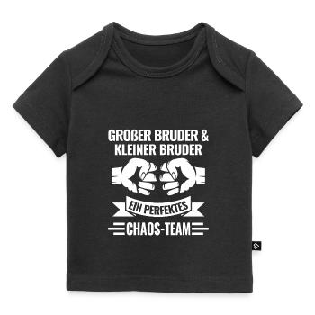 Großer Bruder Kleiner Bruder Brüder Geschenk - Baby Premium Organic T-Shirt - Schwarz - Vorne