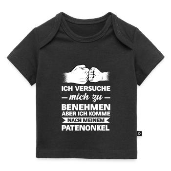 Patenonkel Patenkind Taufpate Geschenk - Baby Premium Organic T-Shirt - Schwarz - Vorne