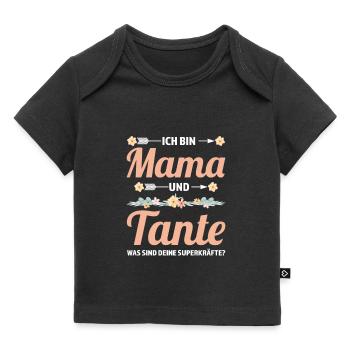 Mama & Tante Familie Mama Geschenk - Baby Premium Organic T-Shirt - Schwarz - Vorne