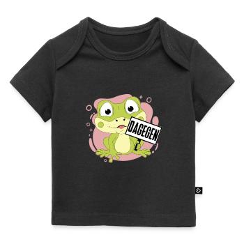 Statement Frosch dagegen - Baby Premium Organic T-Shirt - Schwarz - Vorne