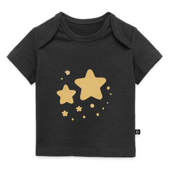 Playful Yellow Stars Design - Baby Premium Organic T-shirt - black - Front