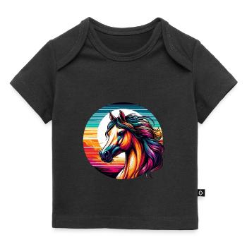 Art du cheval arabe - T-shirt Premium bébé bio - noir - Devant