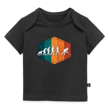 Hockey Evolution Feldhockey retro - Baby Premium Organic T-Shirt - Schwarz - Vorne