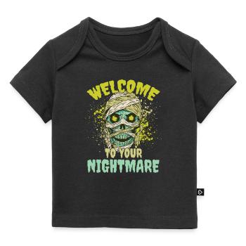 Bienvenue dans votre cauchemar Halloween Zombie effrayant - T-shirt Premium bébé bio - noir - Devant