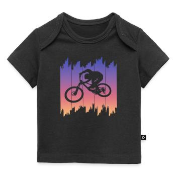 Mountainbike Downhill heizen MTB Fahrer Geschenk - Baby Premium Organic T-Shirt - Schwarz - Vorne