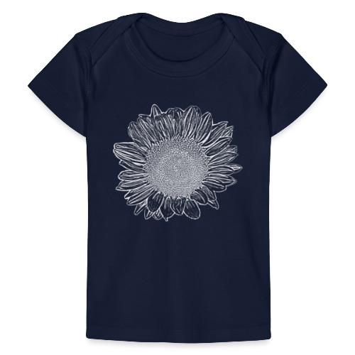 Sonnenblume weiss - Baby Bio-T-Shirt