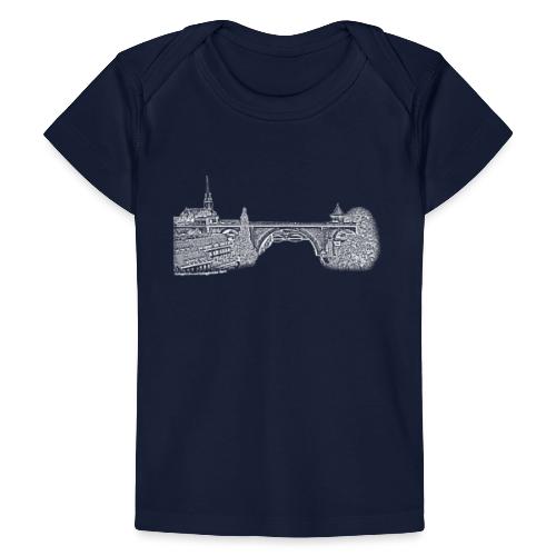 Bern mit Nydeggkirche und Nydeggbrücke - weiss - Baby Bio-T-Shirt