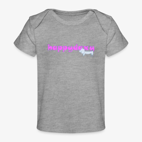 Happy Daxy Pink by Sue Anderson - Organic Baby T-Shirt