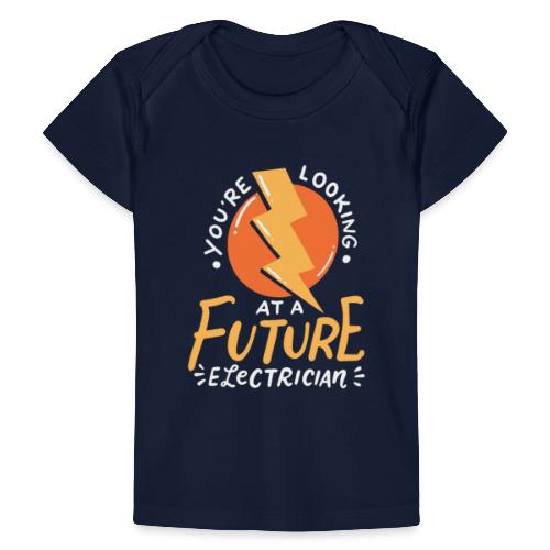 Lustiger zukünftiger Elektriker Elektrotechniker - Baby Bio-T-Shirt