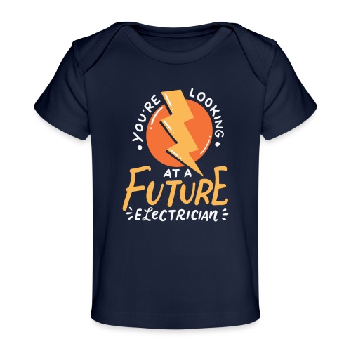 Lustiger zukünftiger Elektriker Elektrotechniker - Baby Bio-T-Shirt