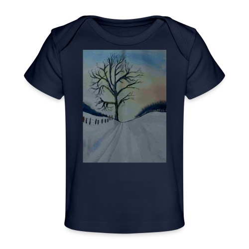 Winterlandschaft - Baby Bio-T-Shirt