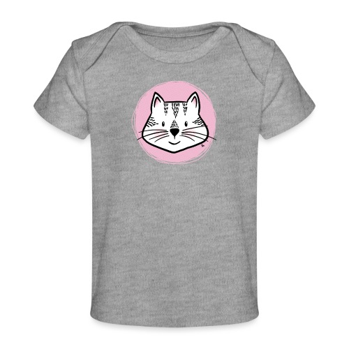 Süße Katze - Portrait - Baby Bio-T-Shirt