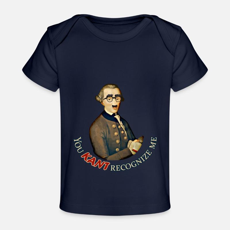 Funny Philosopher: Can't recognize Immanuel Kant - Baby Premium Organic T-shirt - dark navy